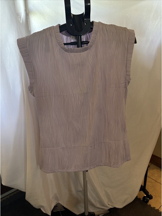 Tops - MOSHU Polyester Ribbed Sleeveless Top